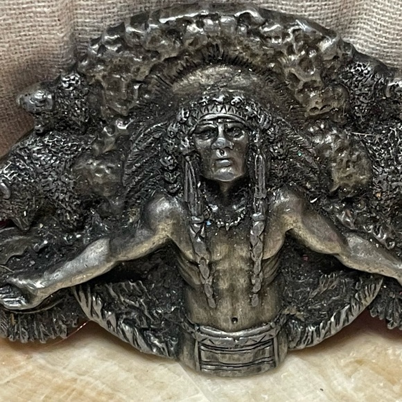 RARE!! VINTAGE BELT BUCKLE SISKIYOU AARYO & BUCKLE CO PEWTER METAL. - Picture 4 of 7